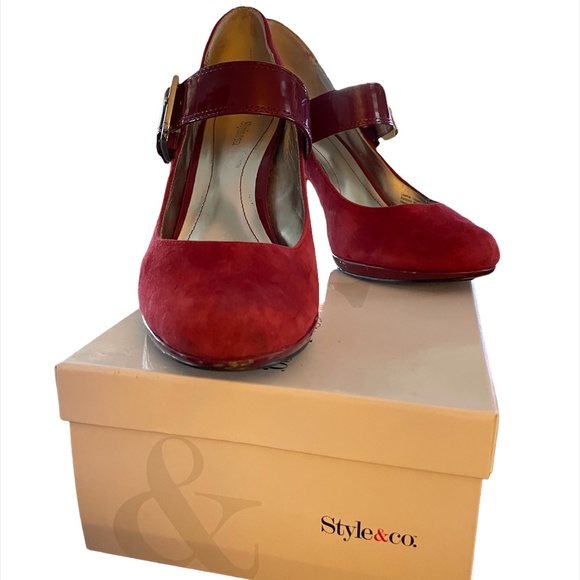 Style&Co Shoes - Cherry Red Suede Pumps (8.5M)